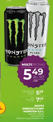 Napój energetyczny Monster Energy promocja w Duży Ben