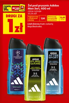 Żel pod prysznic Adidas Men 3w1 After Sport promocja w Biedronka