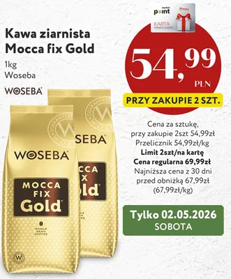 Kawa ziarnista Woseba Mocca Fix Gold promocja w Market Point