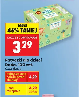 Patyczki dla dzieci 100 szt. promocja w Biedronka