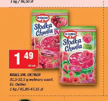 Kisiel Słodka Chwila truskawkowy Dr. Oetker promocja w Chorten