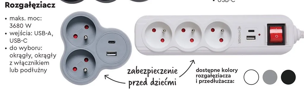 Przedłużacz z uziemieniem promocja w Biedronka