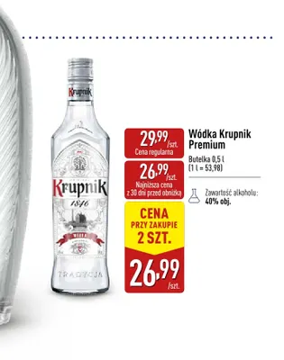 Wódka Krupnik Premium promocja w Aldi