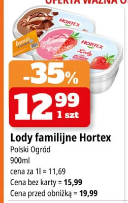 Lody familijne Hortex Polski Ogród promocja w Leclerc