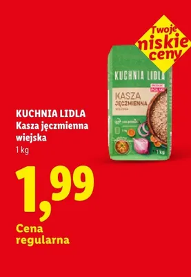Kasza jęczmienna wiejska Kuchnia Lidla promocja w Lidl