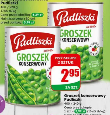 Groszek konserwowy promocja w Dino