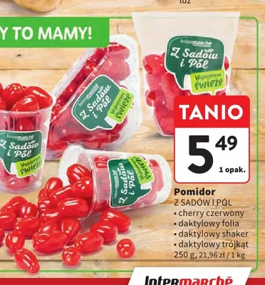 Pomidor daktylowy folia Z Sadów i Pól promocja w Intermarche