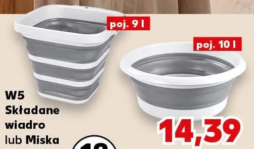 Składane wiadro lub Miska W5 promocja w Kaufland