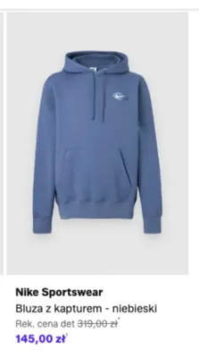 Bluza z kapturem Nike Sportswear niebieski promocja w Lounge by Zalando