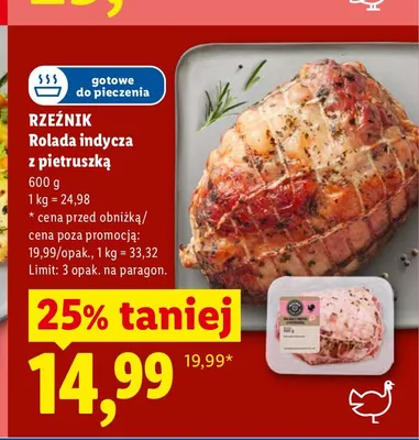Rolada indycza z pietruszką Rzeźnik promocja w Lidl