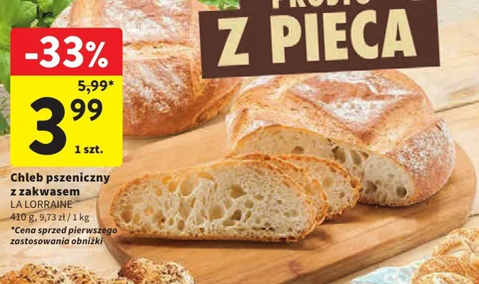 Chleb pszeniczny z zakwasem La Lorraine promocja w Intermarche