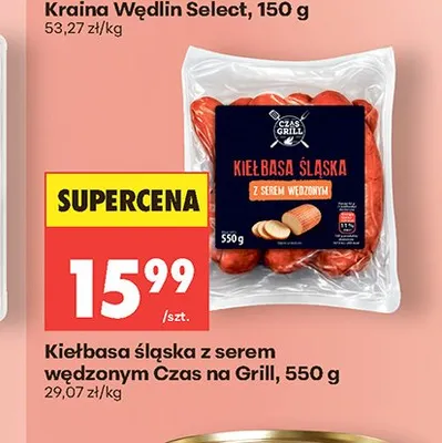 Kiełbasa śląska z serem wędzonym Czas na Grill promocja w Biedronka