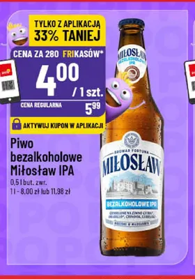 Piwo bezalkoholowe Miłosław IPA promocja w POLOmarket