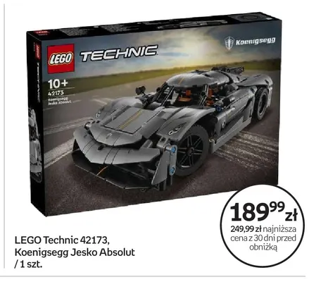 Klocki LEGO Technic 42173 Koenigsegg Jesko Absolut promocja w Empik