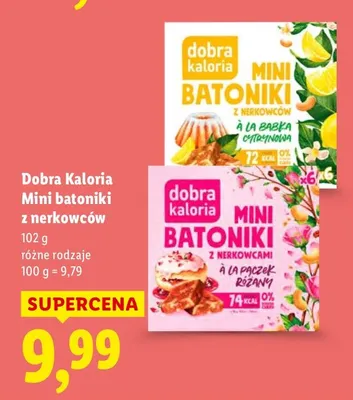 Mini batoniki z nerkowców różne rodzaje promocja w Lidl