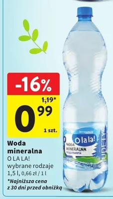 Woda mineralna wybrane rodzaje promocja w Intermarche