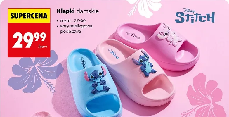 Klapki damskie promocja w Biedronka