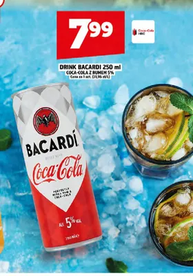 Drink Bacardi Coca-Cola z rumem 5% promocja w TOPAZ