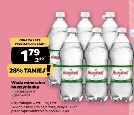 Woda mineralna niegazowana promocja w Netto