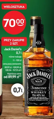 Whiskey Tennessee Old No.7 0,7l różne rodzaje promocja w Żabka