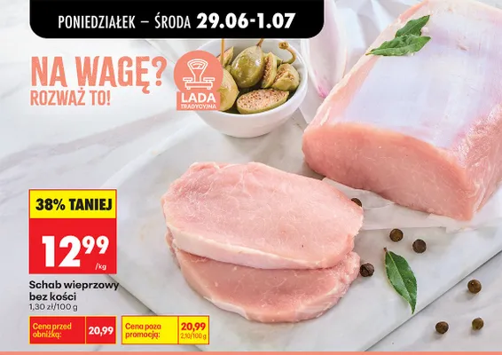 Schab wieprzowy bez kości promocja w Biedronka