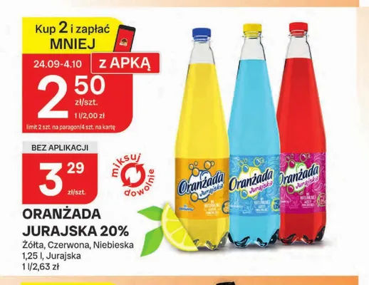 Oranżada Jurajska 20% Żółta promocja w Chorten