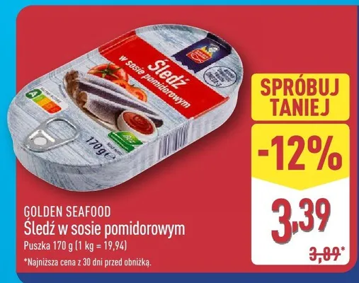 Śledź w sosie pomidorowym promocja w Aldi