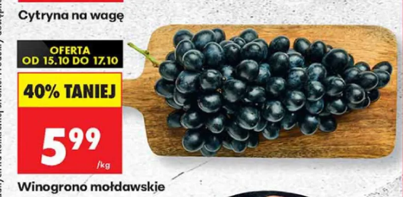 Winogrona na wagę promocja w Biedronka