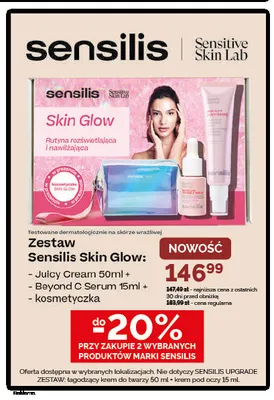 Zestaw Sensilis Skin Glow Juicy Cream 50 ml + Beyond C Serum 15 ml + kosmetyczka promocja w Ziko Dermo