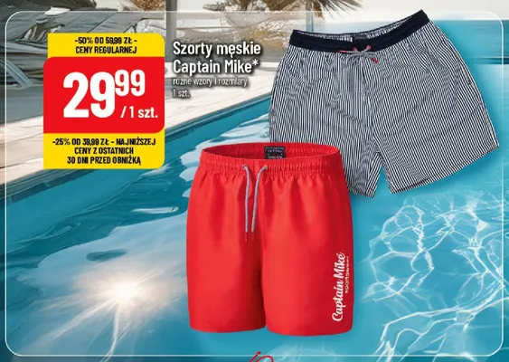 Szorty męskie Captain Mike promocja w POLOmarket