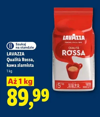 Kawa ziarnista Lavazza Qualità Rossa promocja w Lidl