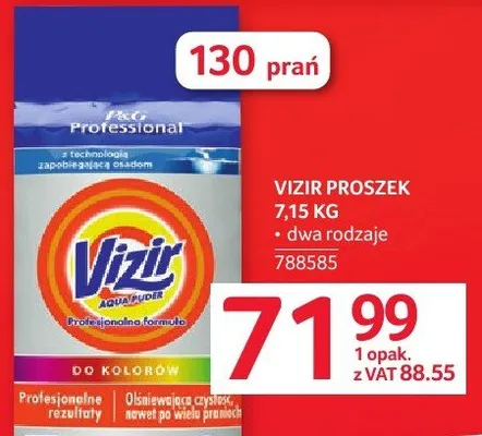 Proszek do prania Vizir Professional do kolorów promocja w Selgros