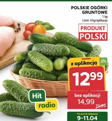 Polskie ogórki gruntowe Stokrotka promocja w Stokrotka