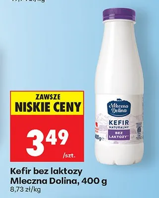 Kefir naturalny bez laktozy Mleczna Dolina promocja w Biedronka