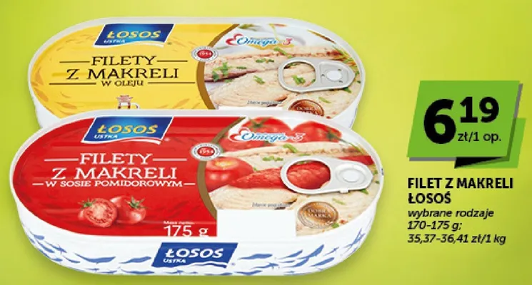 Filety z makreli w oleju Łosoś Ustka promocja w Euro Sklep