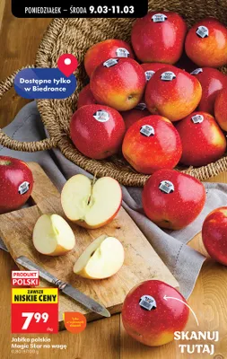 Jabłka polskie Magic Star na wagę promocja w Biedronka