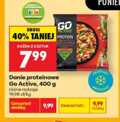 Danie proteinowe Go Active promocja w Biedronka