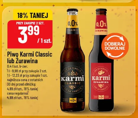 Piwo bezalkoholowe Karmi Żurawina promocja w POLOmarket