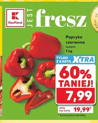 Papryka czerwona luzem promocja w Kaufland