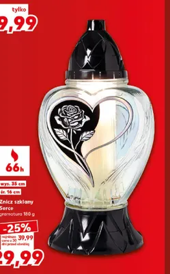 Znicz szklany Serce promocja w Kaufland