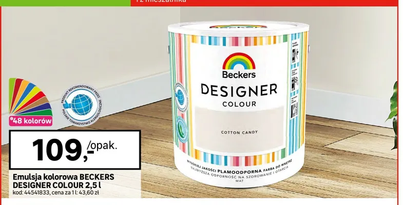 Emulsja kolorowa Beckers Designer Colour promocja w Leroy Merlin