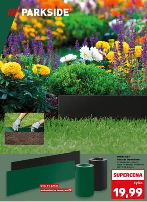 Obrzeża trawnikowe do tworzenia krawędzi, rabat lub obrzeży trawników, czarne lub zielone promocja w Kaufland