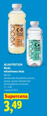 Woda witaminowa Allnutrition Veda brzoskwinia-czarny bez promocja w Lidl