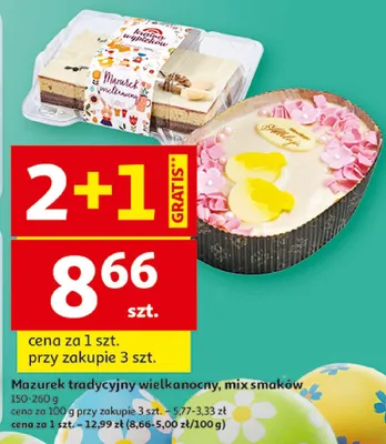 Mazurek tradycyjny wielkanocny mix smaków promocja w Auchan