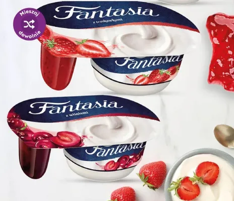 Jogurt Fantasia z wiśniami promocja w Dino