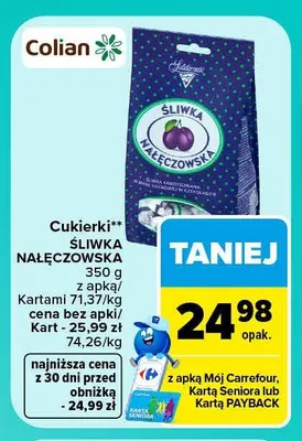 Cukierki Śliwka Nałęczowska promocja w Carrefour Market