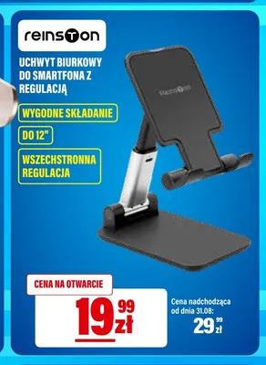 Uchwyt biurkowy do smartfona z regulacją Reinston promocja w RTV EURO AGD