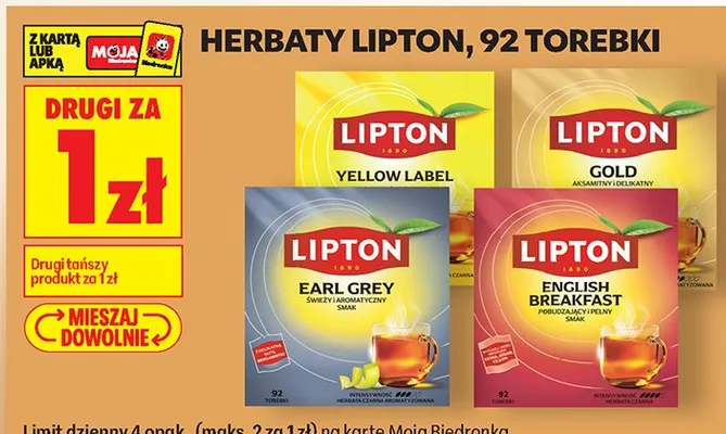 Herbaty Yellow Label promocja w Biedronka