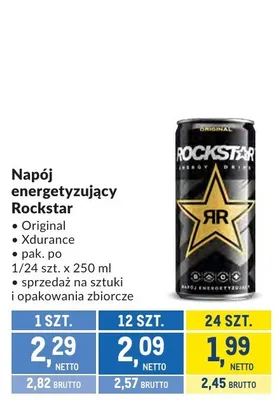 Napój energetyzujący Rockstar Original promocja w Makro