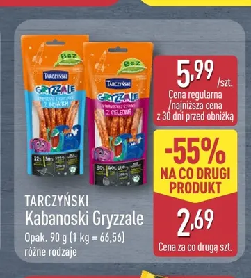 Kabanoski Gryzzale z indykiem Tarczyński promocja w Aldi